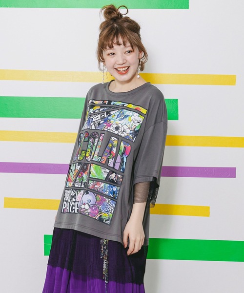 ScoLar（スカラー）の「142641：アメコミ風コマ割り ロゴメッシュ