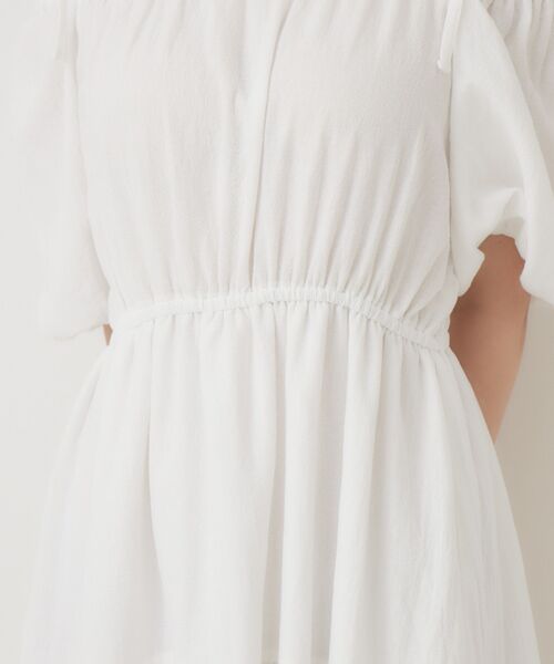 ems excite（エムズエキサイト）の「オフショルティアードOP（ワンピース・レディース・ホワイト/ピンク/ブラック・FREE）」の17枚目の写真