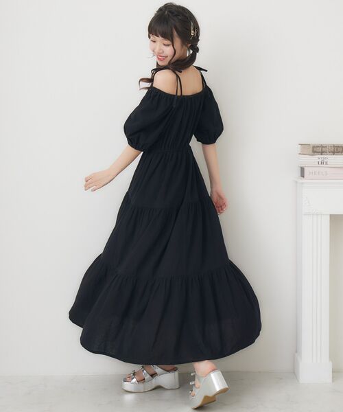 ems excite（エムズエキサイト）の「オフショルティアードOP（ワンピース・レディース・ホワイト/ピンク/ブラック・FREE）」の22枚目の写真