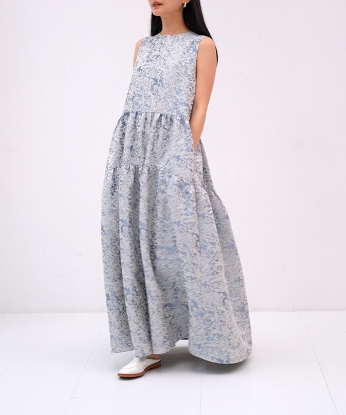 AKTE（アクテ）の「ノースリーブティアードワンピース（ワンピース