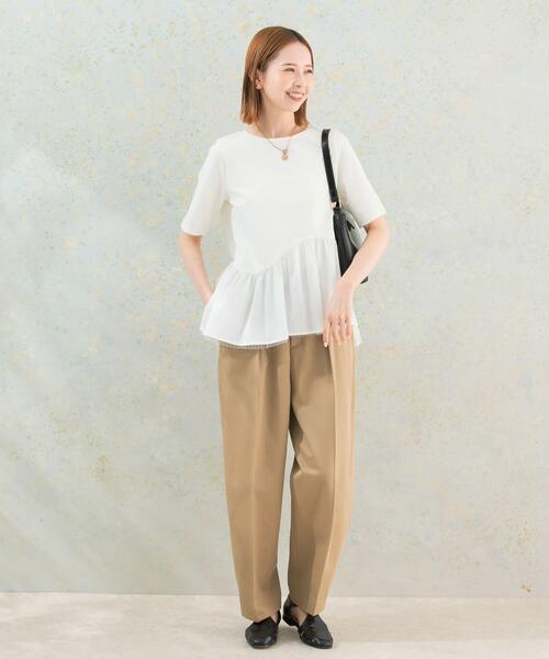 URBAN RESEARCH ROSSO WOMEN（アーバンリサーチ　ロッソ）の「タックコクーンパンツ（その他パンツ・レディース・オフホワイト/ブラック/ベージュ・38/36）」の16枚目の写真