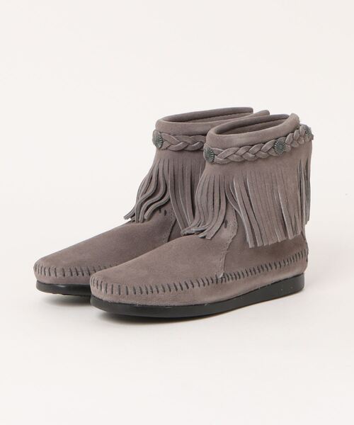 Minnetonka(ミネトンカ)の「/MINNETONKA/ハイ トップ バック ジッパー ブーツ HI TOP BACK ZIP BOOTS(ブーツ・レディース・ライトブラウン/ダークブラウン/ブラック/ブラウン/グレー・US5.5/US6/US5)」の3枚目の写真