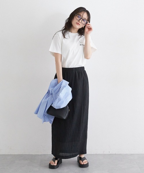 RAGEBLUE（レイジブルー）の「シャーリングIラインスカート（スカート・レディース・ブラック系その他/イエロー/ブラック・FREE）」の4枚目の写真