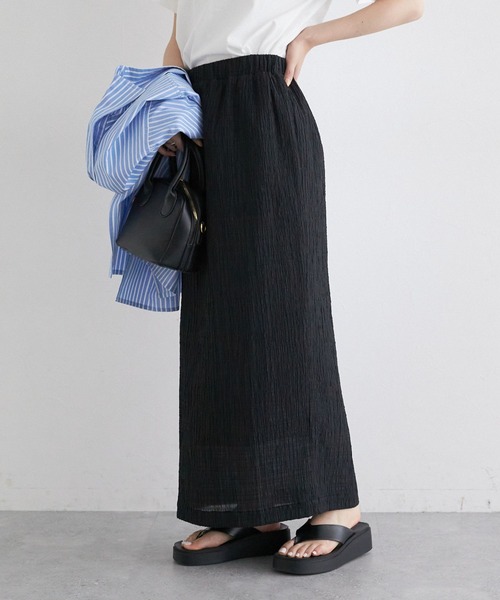 RAGEBLUE（レイジブルー）の「シャーリングIラインスカート（スカート・レディース・ブラック系その他/イエロー/ブラック・FREE）」の8枚目の写真