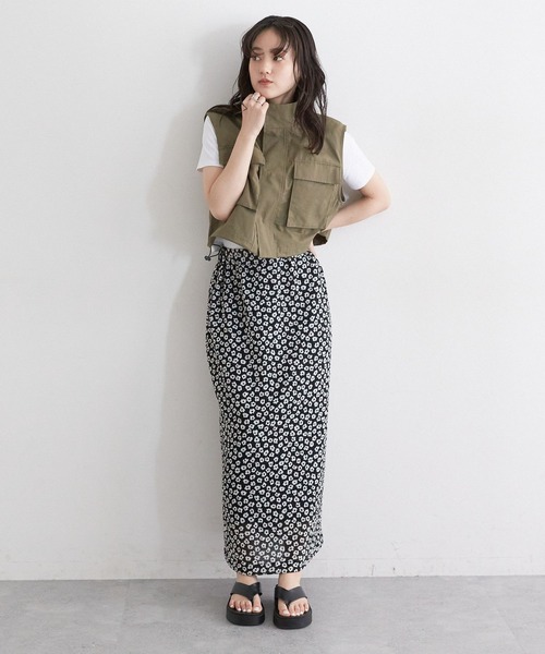 RAGEBLUE（レイジブルー）の「シャーリングIラインスカート（スカート・レディース・ブラック系その他/イエロー/ブラック・FREE）」の9枚目の写真