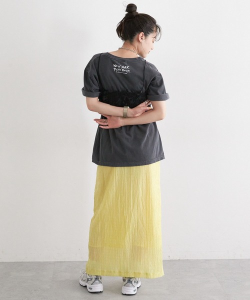 RAGEBLUE（レイジブルー）の「シャーリングIラインスカート（スカート・レディース・ブラック系その他/イエロー/ブラック・FREE）」の15枚目の写真