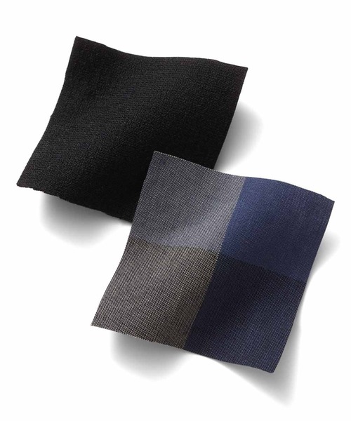 リブ イン コンフォート 上品に華やぐ きれいめトップス＆ワンピースセット〈ブラック×ブルーチェック〉（セットアップ）｜Live in comfort（リブインコンフォート）