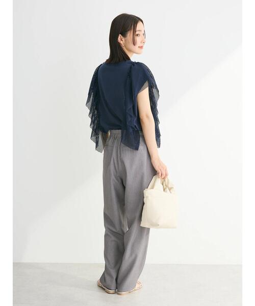 Sugar spoon（シュガースプーン）の「・SUGAR　SPOON　TIGERptラッフルフレンチT（Tシャツ/カットソー・レディース・アイボリー/チャコールグレー/ネイビー・FREE）」の20枚目の写真