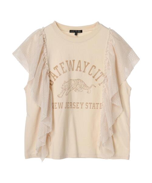 Sugar spoon（シュガースプーン）の「・SUGAR　SPOON　TIGERptラッフルフレンチT（Tシャツ/カットソー・レディース・アイボリー/チャコールグレー/ネイビー・FREE）」の2枚目の写真