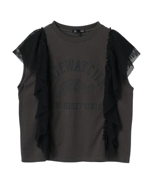 Sugar spoon（シュガースプーン）の「・SUGAR　SPOON　TIGERptラッフルフレンチT（Tシャツ/カットソー・レディース・アイボリー/チャコールグレー/ネイビー・FREE）」の4枚目の写真