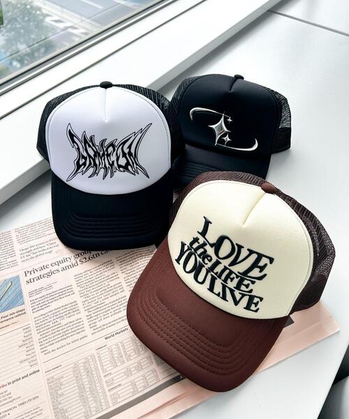 WEGO（ウィゴー）の「WEGO/アソートメッシュキャップ（キャップ・レディース・ブラック系その他/ブラウン/ブラック・FREE）」の4枚目の写真