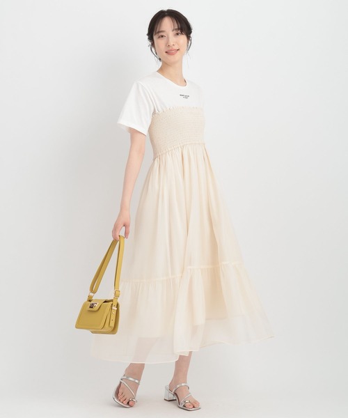 Andemiu（アンデミュウ）の「2WAYシアーティアードスカート134943（スカート・レディース・グリーン/アイボリー/ブラック・FREE）」の21枚目の写真