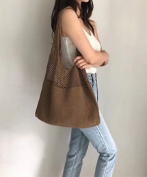 おしゃれ クロシェ ニットバッグ