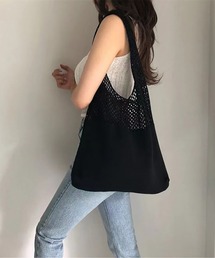 おしゃれ クロシェ ニットバッグ