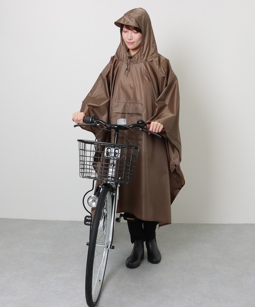 美品✴︎グレースクラス　ライナー付きミリタリーコート ポンチョ　パープル　36 ソリッドカラー ポケッタブル ロング レイン ポンチョ（レイン