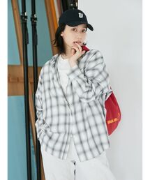 Ungrid | 【WEB限定】オンブレーチェックルーズシャツ(シャツ/ブラウス)