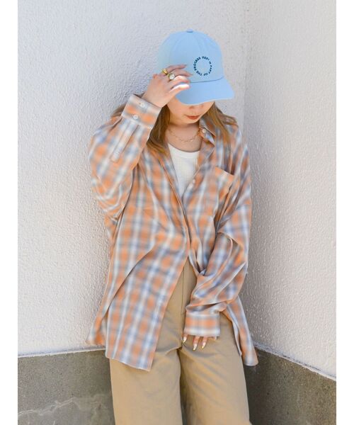 オンブレーチェックルーズシャツ　完売品 セール】【WEB限定】オンブレーチェックルーズシャツ（シャツ