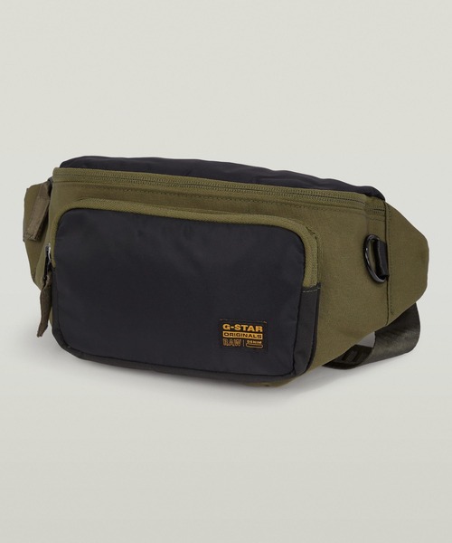 G-STAR（ジースター）の「BUM BAG/ロゴウエストバッグ（ボディバッグ/ウエストポーチ・メンズ・ダークオリーブ・ONE SIZE）」の3枚目の写真
