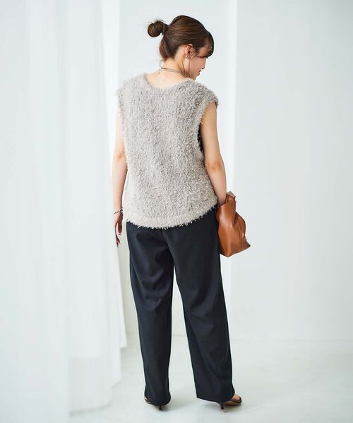 le.coeur blanc（ルクールブラン）の「サイドベルトタックワイドパンツ（その他パンツ・レディース・カーキブラウン/キャメル/ブラック/グレー・38/36）」の5枚目の写真