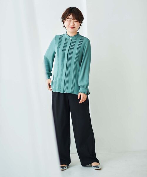 le.coeur blanc（ルクールブラン）の「サイドベルトタックワイドパンツ（その他パンツ・レディース・カーキブラウン/キャメル/ブラック/グレー・38/36）」の8枚目の写真