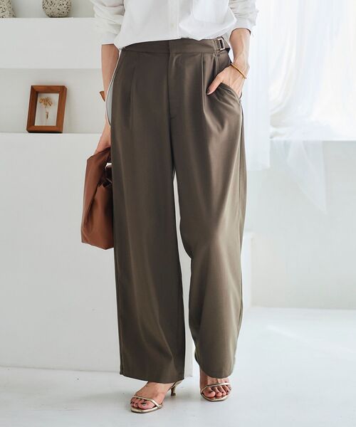 le.coeur blanc（ルクールブラン）の「サイドベルトタックワイドパンツ（その他パンツ・レディース・カーキブラウン/キャメル/ブラック/グレー・38/36）」の12枚目の写真