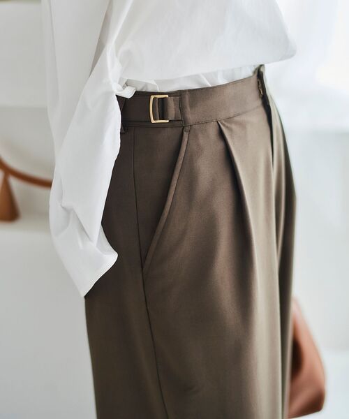 le.coeur blanc（ルクールブラン）の「サイドベルトタックワイドパンツ（その他パンツ・レディース・カーキブラウン/キャメル/ブラック/グレー・38/36）」の18枚目の写真