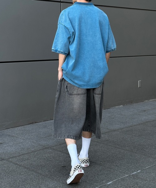 Perushu(ペルーシュ)の「ダブルニーワイドハーフパンツ(その他パンツ・メンズ・インディゴブルー/ブラウン/杢グレー/ブラック・MEDIUM/SMALL/LARGE)」の20枚目の写真