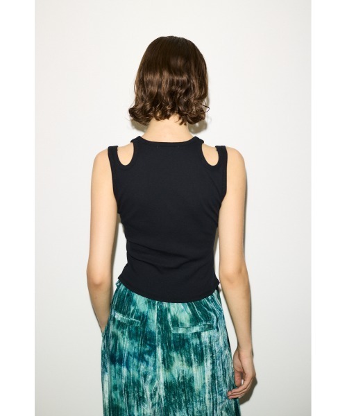 THROW by SLY(スローバイスライ)の「THROW LAYERED HOLE TANK TOPS レイヤード ホール タンク トップス(タンクトップ・レディース・カーキ/ブラック/オレンジ系その他・FREE)」の16枚目の写真