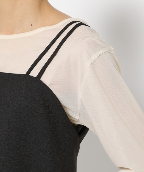 mysty woman（ミスティウーマン）の「オケージョンバックリボンキャミワンピース 140877（ドレス・レディース・ブラック/ホワイト系その他・FREE）」の16枚目の写真