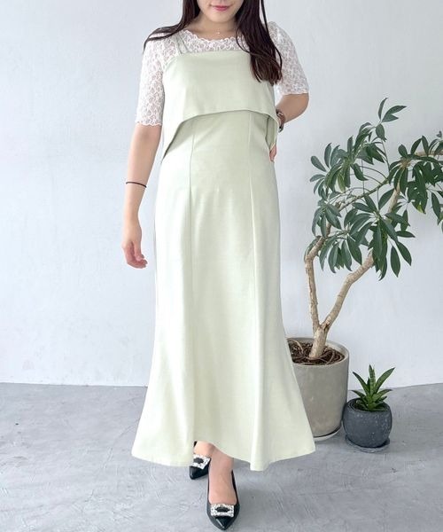 mysty woman（ミスティウーマン）の「オケージョンバックリボンキャミワンピース 140877（ドレス・レディース・ブラック/ホワイト系その他・FREE）」の21枚目の写真