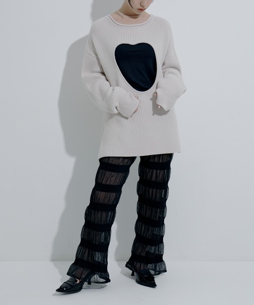 SORIN(ソリン )の「Sheer Rib Pants(その他パンツ・レディース・ベージュ/ダークブラウン/ブラック・38)」の2枚目の写真
