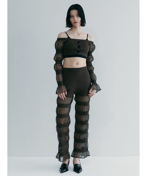SORIN(ソリン )の「Sheer Rib Pants(その他パンツ・レディース・ベージュ/ダークブラウン/ブラック・38)」の6枚目の写真