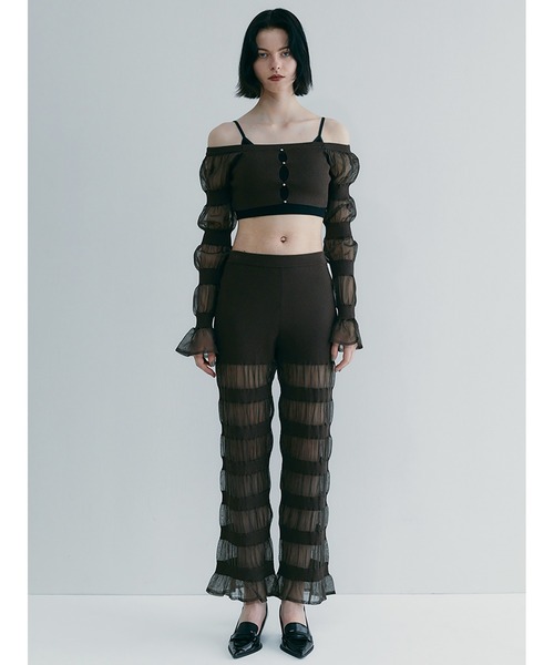SORIN(ソリン )の「Sheer Rib Pants(その他パンツ・レディース・ベージュ/ダークブラウン/ブラック・38)」の9枚目の写真