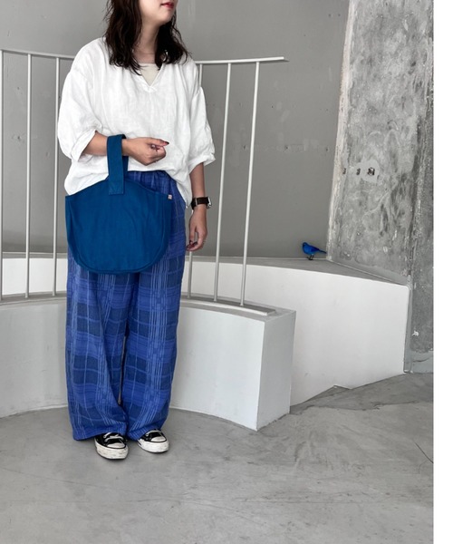 EARTH MADE（アースメイド）の「COTTON TWILL TOTE（トートバッグ・レディース・チャコールグレー/ブラウン/ネイビー・FREE）」の5枚目の写真