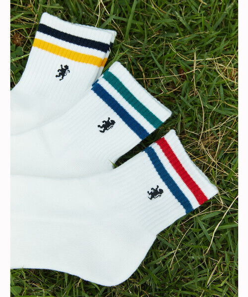 GYMPHLEX(ジムフレックス)の「Gymphlex | カラーラインソックス MEN(ソックス/靴下・メンズ・ホワイト系その他/ホワイト系その他3/ホワイト系その他2・MENS)」の4枚目の写真