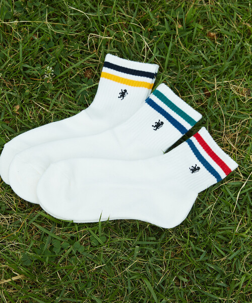 GYMPHLEX(ジムフレックス)の「Gymphlex | カラーラインソックス MEN(ソックス/靴下・メンズ・ホワイト系その他/ホワイト系その他3/ホワイト系その他2・MENS)」の5枚目の写真