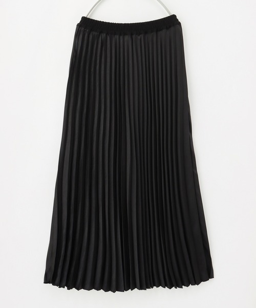 Honeys(ハニーズ)の「サテンプリーツスカート(スカート・レディース・グレイッシュベージュ/サックスブルー/ブラック/モカ・M/S/3L/LL/L)」の17枚目の写真