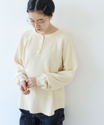 PAR ICI | ワッフル ヘンリーネックプルオーバー(Tシャツ/カットソー)