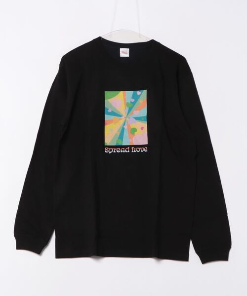 sunny branch(サニーブランチ)の「★Spread Love★オリジナルプリント L/S T(Tシャツ/カットソー・レディース・ブラック/ホワイト・LARGE/MEDIUM)」の1枚目の写真