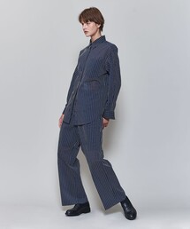 6（ロク）の「＜6(ROKU)＞スケ ストライプ シャツ（シャツ/ブラウス