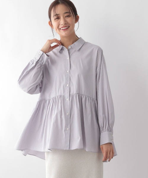 セール】365日マイスタイルペプラムシャツ/115544（シャツ
