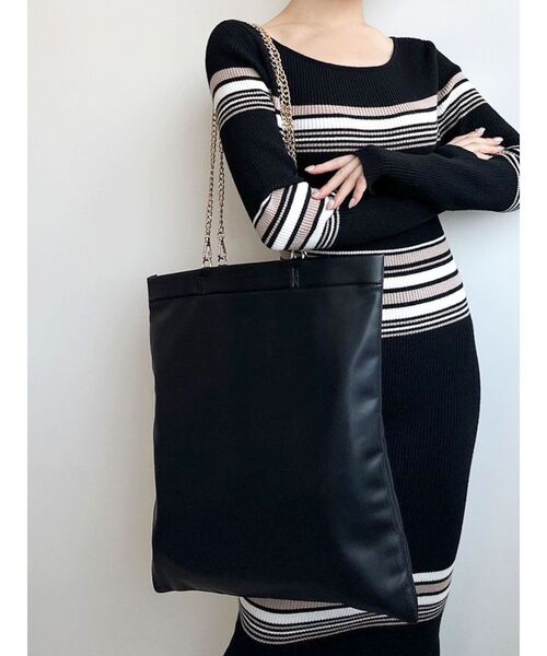 RESEXXY（リゼクシー）の「RESEXXYトートバッグ（トートバッグ・レディース・シルバー/ブルー/ブラック/ピンク/レッド・FREE）」の6枚目の写真