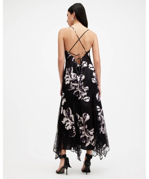 セール】JASMINE SILK BLEND LACE MAXI SLIP DRESS | JASMINE