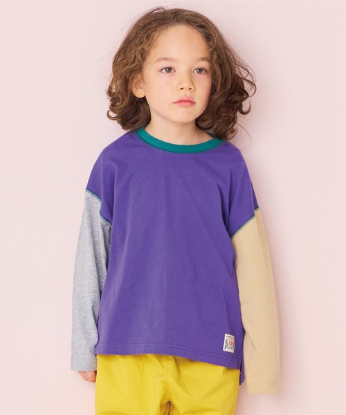 Life Support Products（ライフサポートプロダクツ）の「ムジロンティー（Tシャツ/カットソー・キッズ・ブラック/ライトピンク/オフホワイト/ネイビー/オレンジ/パープル/グリーン/ホワイト系その他・80/90/95/100/110/120/130/140/150）」の6枚目の写真