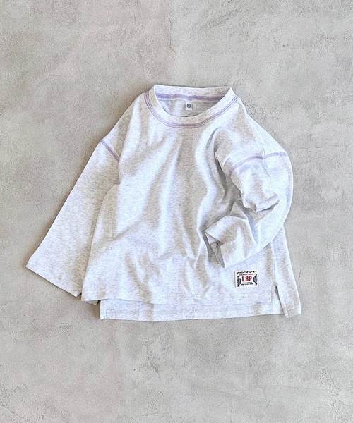 Life Support Products（ライフサポートプロダクツ）の「ムジロンティー（Tシャツ/カットソー・キッズ・ブラック/ライトピンク/オフホワイト/ネイビー/オレンジ/パープル/グリーン/ホワイト系その他・80/90/95/100/110/120/130/140/150）」の2枚目の写真