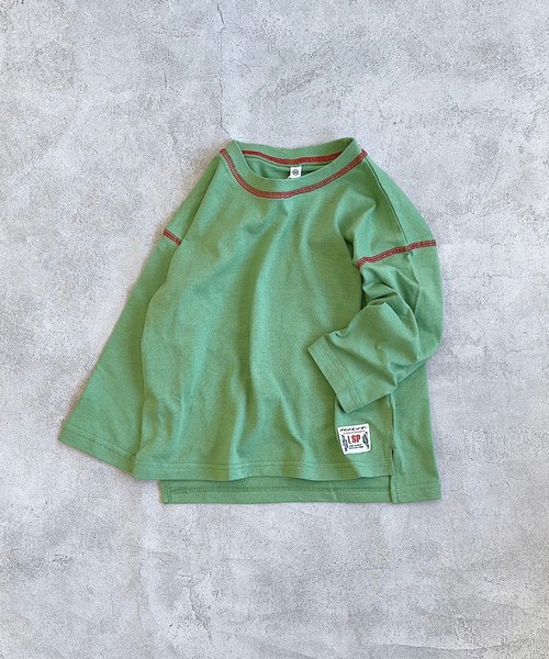 Life Support Products（ライフサポートプロダクツ）の「ムジロンティー（Tシャツ/カットソー・キッズ・ブラック/ライトピンク/オフホワイト/ネイビー/オレンジ/パープル/グリーン/ホワイト系その他・80/90/95/100/110/120/130/140/150）」の4枚目の写真