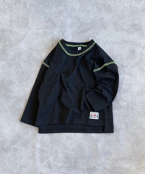 Life Support Products（ライフサポートプロダクツ）の「ムジロンティー（Tシャツ/カットソー・キッズ・ブラック/ライトピンク/オフホワイト/ネイビー/オレンジ/パープル/グリーン/ホワイト系その他・80/90/95/100/110/120/130/140/150）」の3枚目の写真