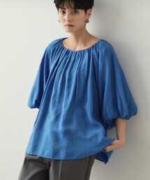 OPAQUE.CLIP | バルーンスリーブギャザーブラウス【洗濯機洗い可】(シャツ/ブラウス)