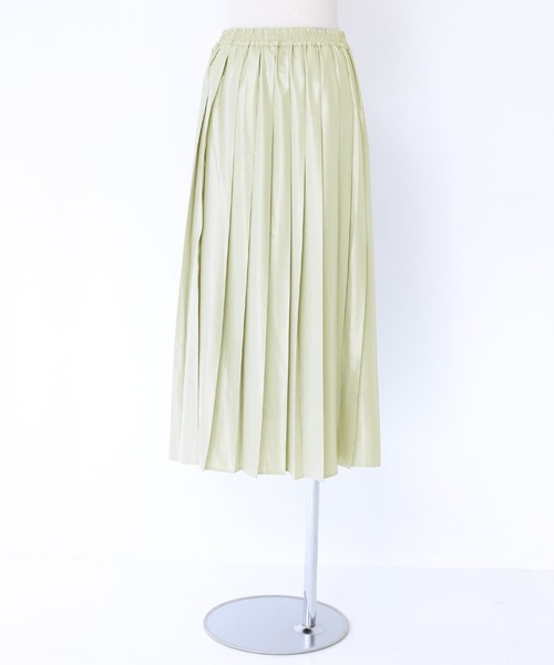 n'OrLABEL（ノアールレーベル）の「『メタリックプリーツスカート』（スカート・レディース・シルバーグレー/シャンパン・1/2）」の10枚目の写真
