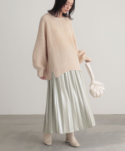 n'OrLABEL（ノアールレーベル）の「『メタリックプリーツスカート』（スカート・レディース・シルバーグレー/シャンパン・1/2）」の14枚目の写真